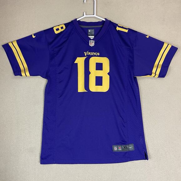 Nike NFL Justin Jefferson Minnesota Vikings On Field Jersey Youth XL Purple - Picture 1 of 11